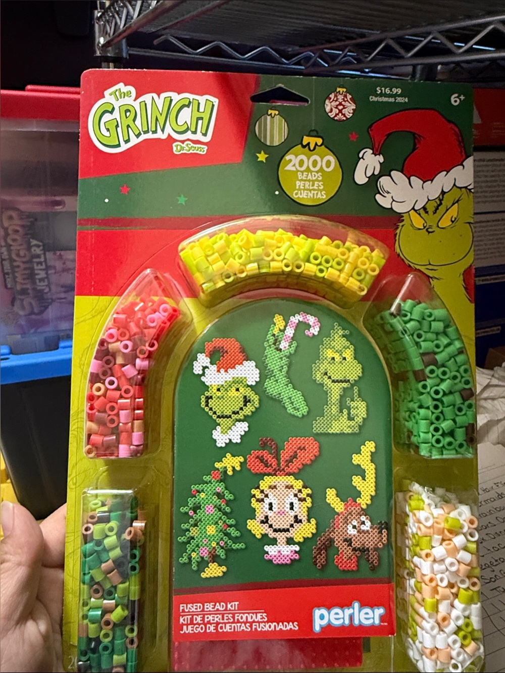 The Grinch Fused Bead Kit - Green/Yellow/Red